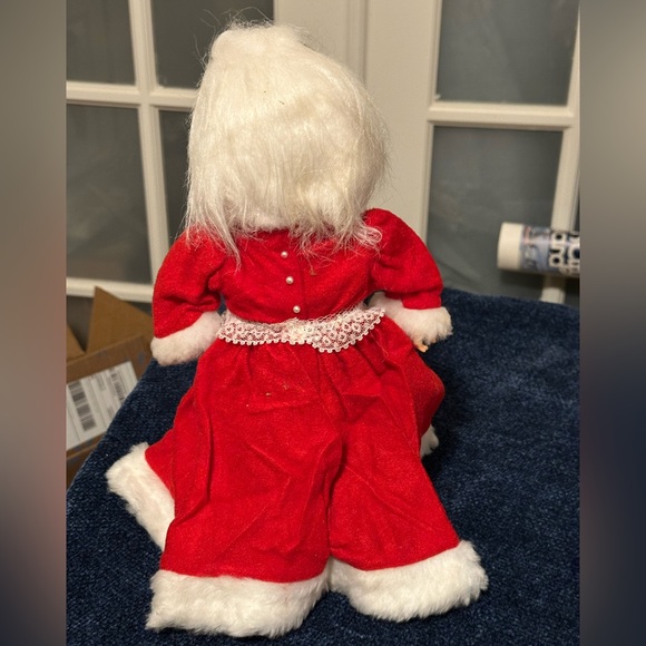 Cute Mrs Claus! She wears a soft velvety dress and has adorable glasses. - Picture 3 of 8